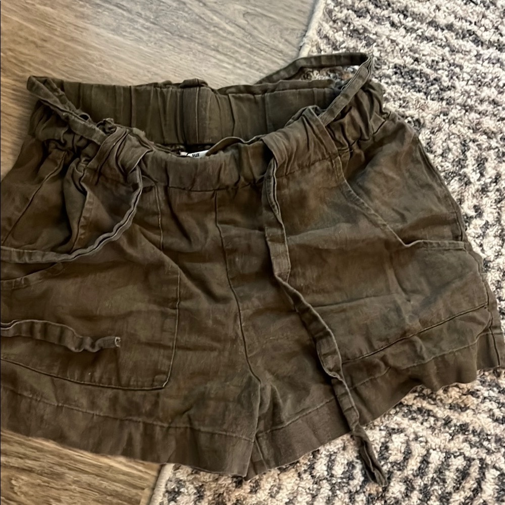 Women's Olive Green Casual Shorts